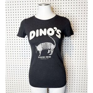 Dino’s Nashville Iconic Graphic Swag Baby Tee‎ Charcoal Grey Sz. S